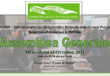 Pistoia, grande successo dell’Assemblea Generale COISP