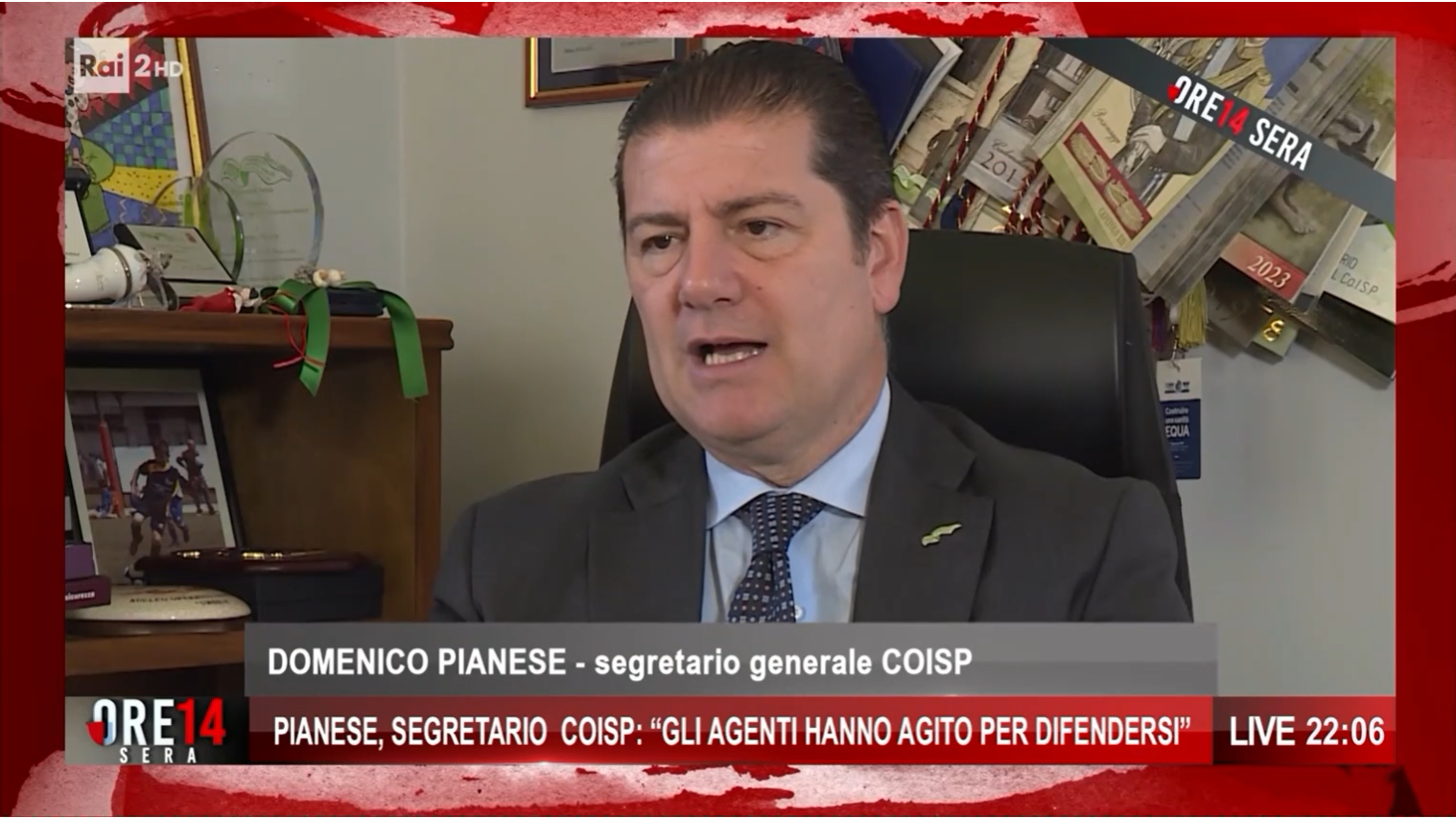 Caso Rogoredo, omicidio volontario a Poliziotto che ha sparato. IL COISP su RAI 2