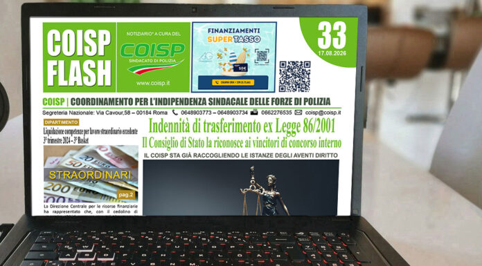 COISP Flash n.33 del 17.08.2026