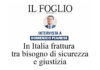 “In Italia frattura tra bisogno di Sicurezza e Giustizia” – Intervista del Segretario Generale del COISP, Domenico Pianese, a Il Foglio