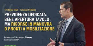 Pensioni, bene tavolo con Governo, ma ora risorse in Manovra. Pronti alla mobilitazione. – Intervento di Domenico Pianese presso la Funzione Pubblica