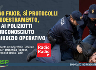 Caso Fakir, protocolli e addestramento, ma al Poliziotto va riconosciuto il giudizio operativo. Il COISP a Radio Radio Caso Fakir e tecniche operative. Il COIS a Radio Radio