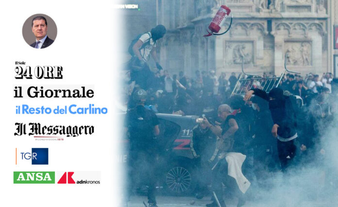 Manifestazioni, 90 poliziotti feriti a Milano, Bologna e Torino